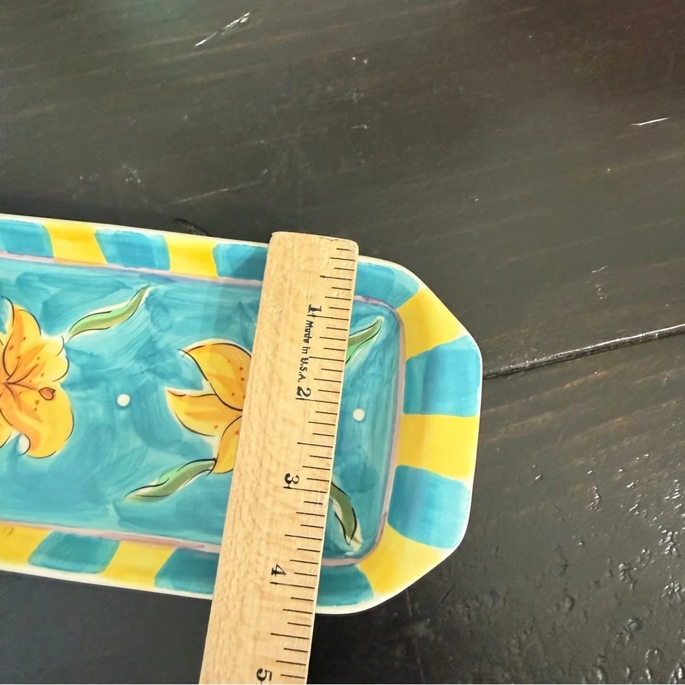 Heather Outlaw Flora Dora Essex Hand Painted Ceramic Platter Fleurtations
